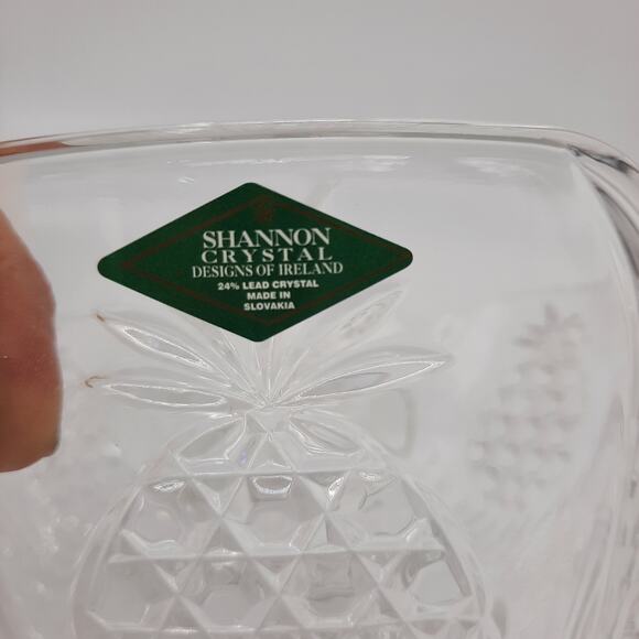 ShannoN Crystal by Godinger Lead Crystal Hospitality Pineapple Footed Bowl - Picture 4 of 16